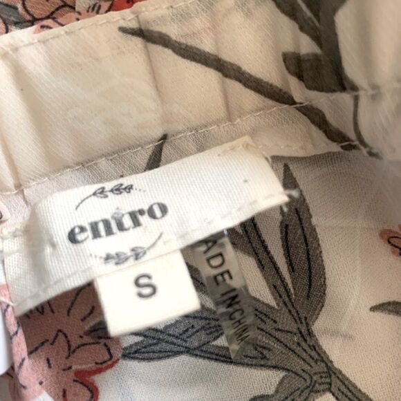 Entro Cream Multicolored Floral Off Shoulder Top Size small - Picture 11 of 12